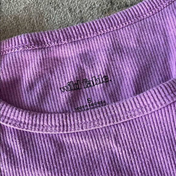 Wild Fable Lavender Ribbed Crop Top - Picture 4 of 4